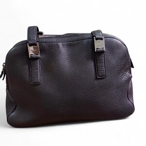 Salvatore Ferragamo Black Leather Shoulder Bag